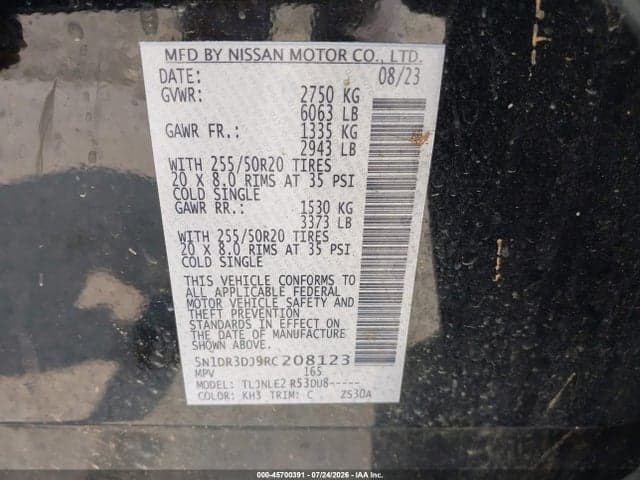 2024 NISSAN PATHFINDER PLATINUM 4WD 9