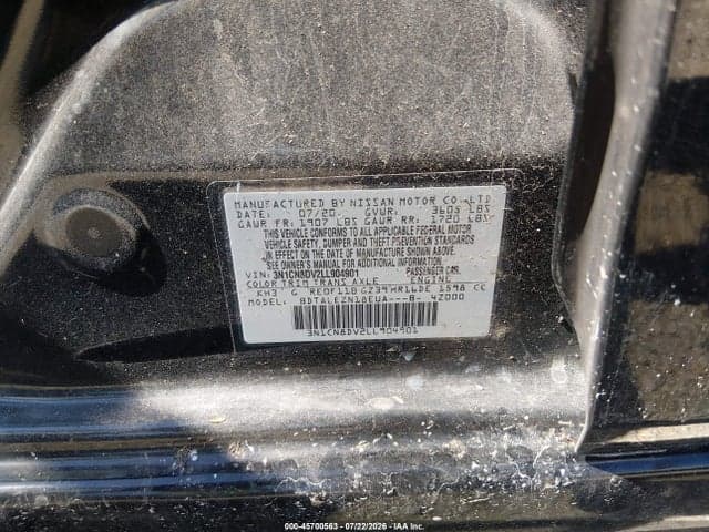 2020 NISSAN VERSA S XTRONIC CVT 9