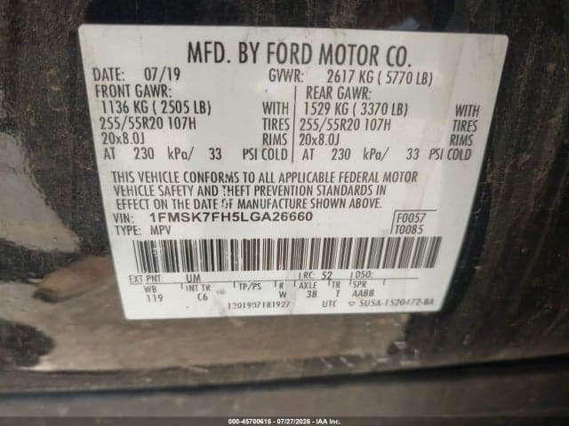 2020 FORD EXPLORER LIMITED 9