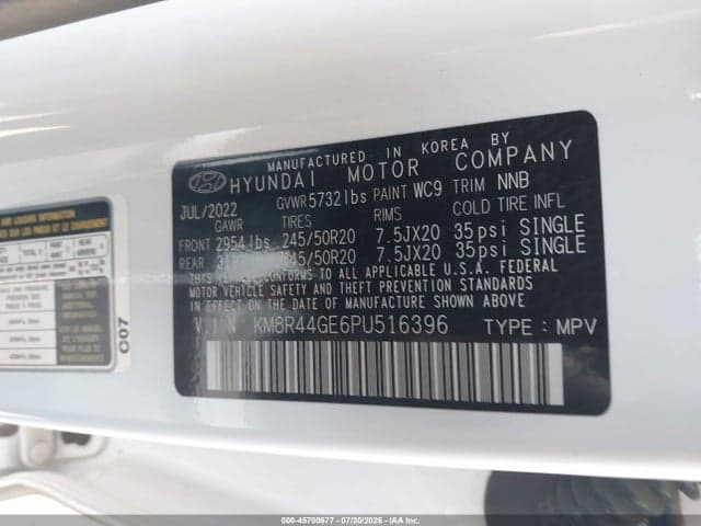 2023 HYUNDAI PALISADE SEL 9