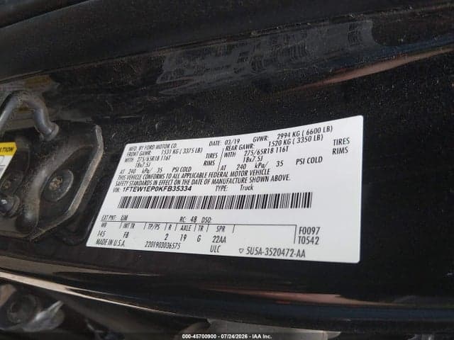 2019 FORD F-150 XLT 9