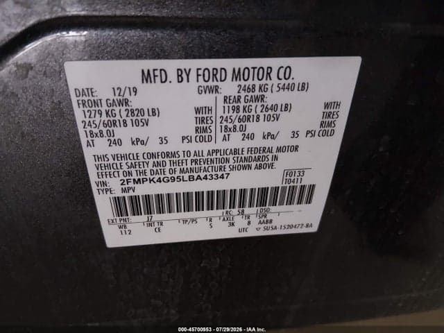 2020 FORD EDGE SE 9