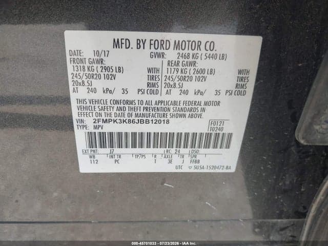 2018 FORD EDGE TITANIUM 9