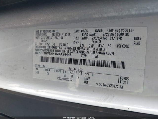 2022 FORD E-TRANSIT-350 CARGO VAN 9