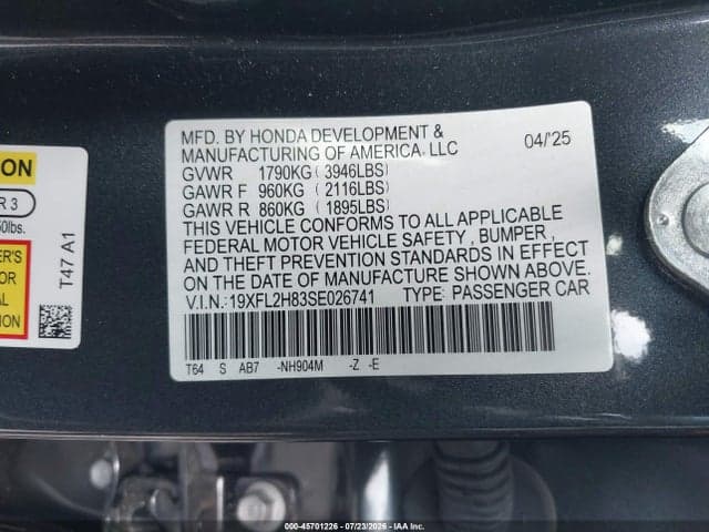 2025 HONDA CIVIC SEDAN SPORT 9