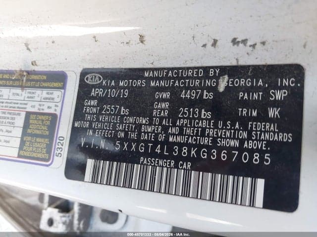 2019 KIA OPTIMA S 9