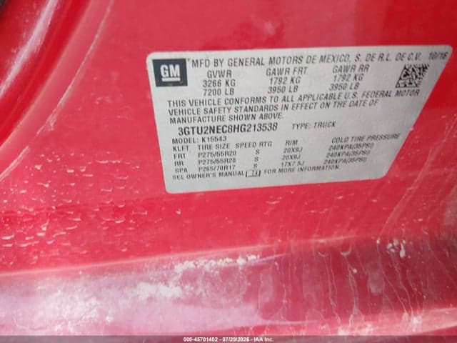 2017 GMC SIERRA 1500 SLT 9