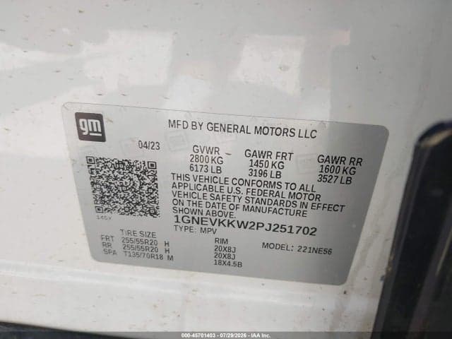 2023 CHEVROLET TRAVERSE AWD PREMIER 9