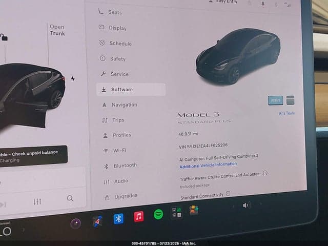 2020 TESLA MODEL 3 STANDARD RANGE PLUS REAR-WHEEL DRIVE/STANDARD RANGE REAR-WHEEL DRIVE 7
