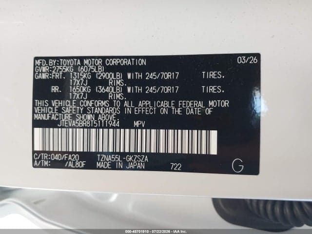 2026 TOYOTA 4RUNNER SR5 9