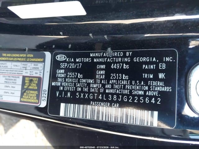 2018 KIA OPTIMA S 9