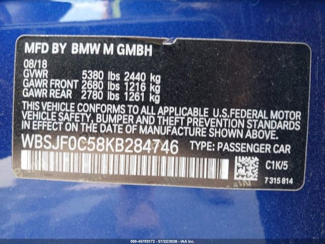 2019 BMW M5 9