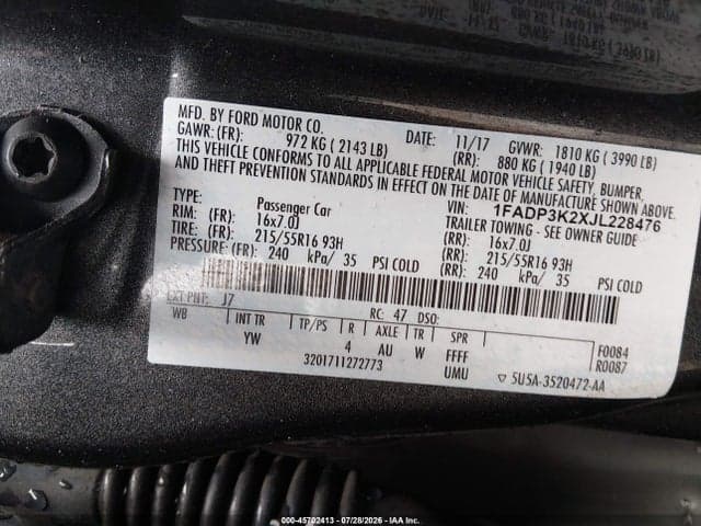 2018 FORD FOCUS SE 9