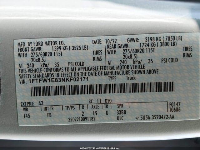 2022 FORD F-150 XLT 9