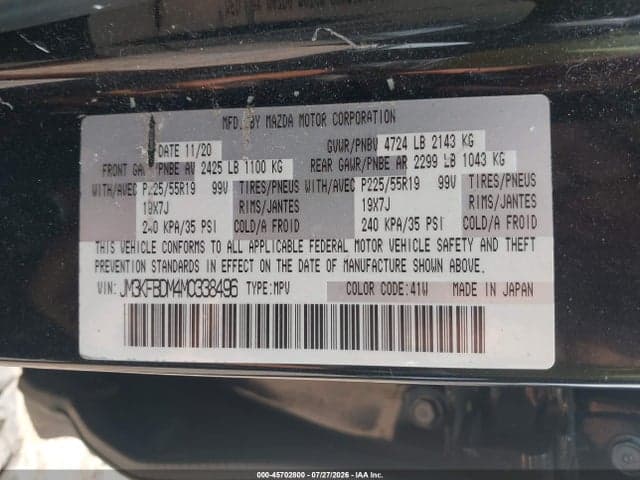 2021 MAZDA CX-5 GRAND TOURING 9