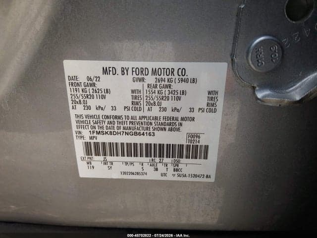 2022 FORD EXPLORER XLT 9