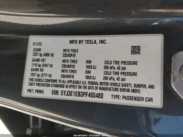 2023 TESLA MODEL 3 LONG RANGE DUAL MOTOR ALL-WHEEL DRIVE 9