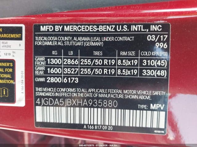 2017 MERCEDES-BENZ GLE 350 9
