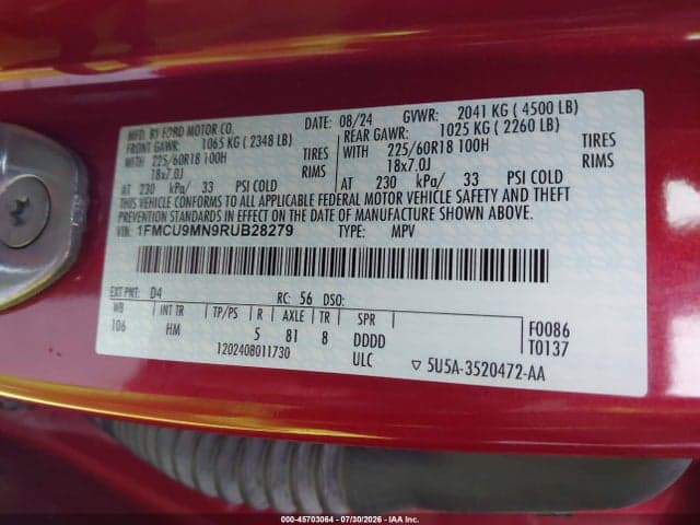 2024 FORD ESCAPE ST-LINE 9