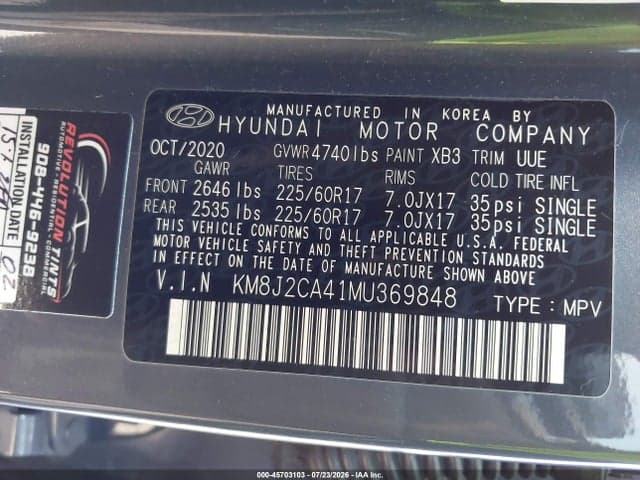 2021 HYUNDAI TUCSON SE 9