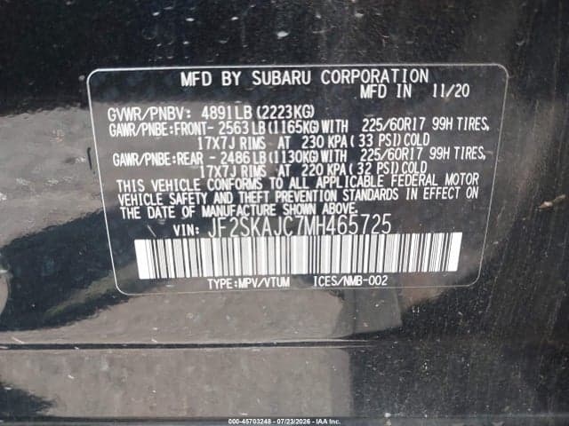 2021 SUBARU FORESTER PREMIUM 9