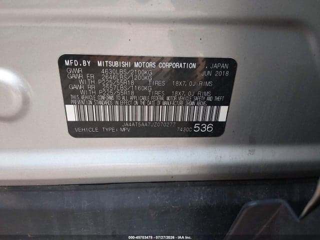 2018 MITSUBISHI ECLIPSE CROSS SE/SEL 9
