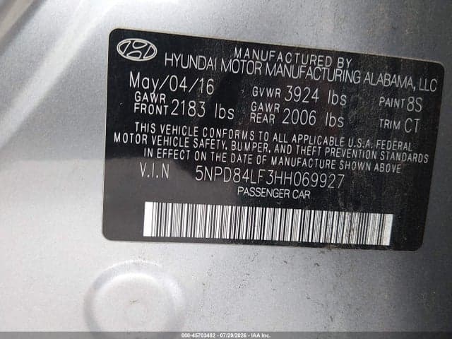 2017 HYUNDAI ELANTRA LIMITED 9