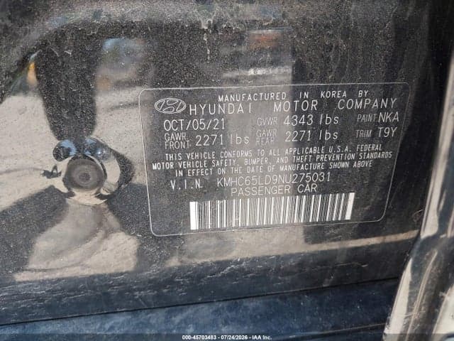 2022 HYUNDAI IONIQ PLUG-IN HYBRID SE 9