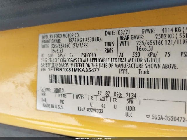 2021 FORD TRANSIT-250 9