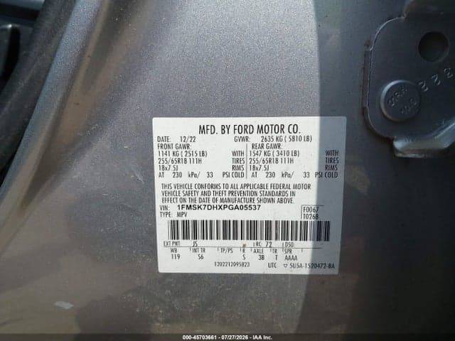 2023 FORD EXPLORER XLT 9