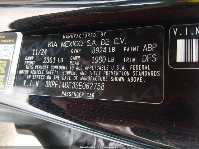 2025 KIA K4 LXS 9