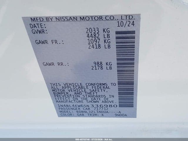 2025 NISSAN ALTIMA SL AWD 9