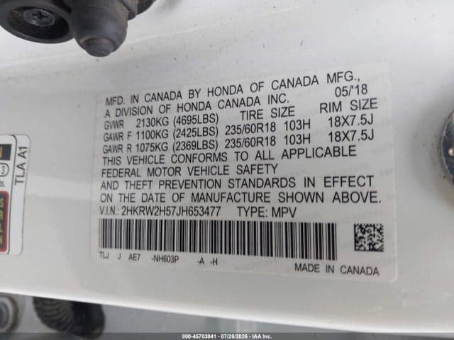 2018 HONDA CR-V EX 9