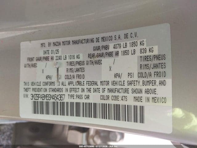 2025 MAZDA MAZDA3 2.5 S SELECT SPORT 9