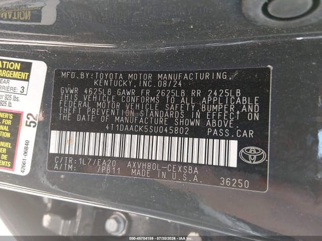 2025 TOYOTA CAMRY SE 9