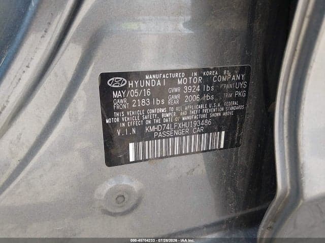 2017 HYUNDAI ELANTRA SE 9