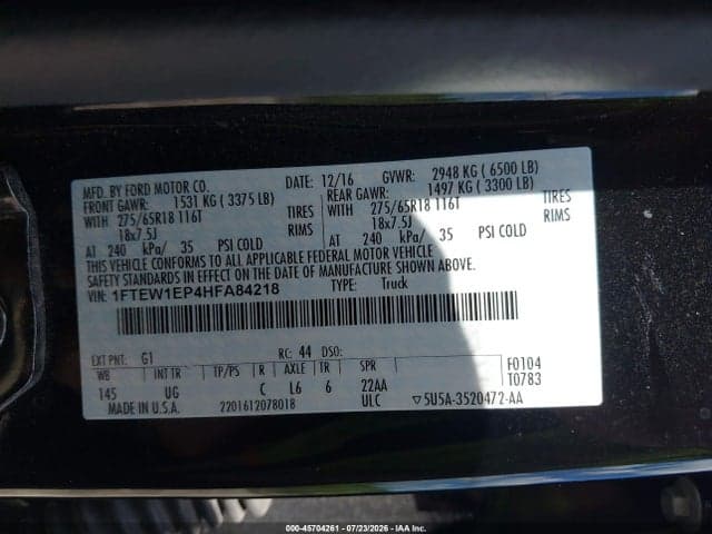 2017 FORD F-150 XLT 9