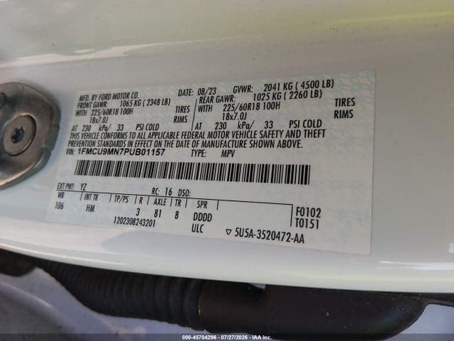 2023 FORD ESCAPE ST-LINE 9