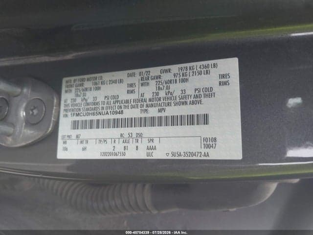 2022 FORD ESCAPE SEL 9