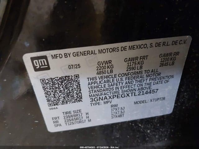 2026 CHEVROLET EQUINOX AWD LT 9