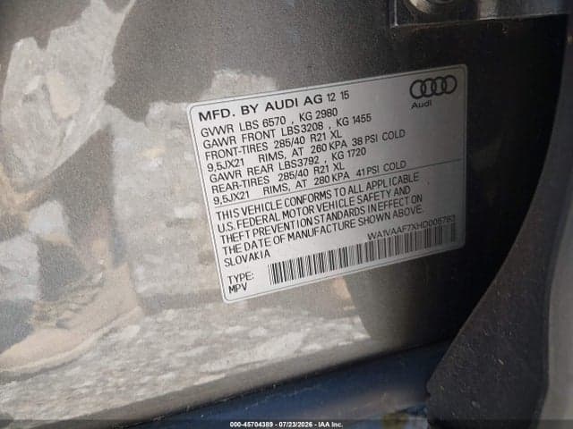 2017 AUDI Q7 3.0T PREMIUM 9