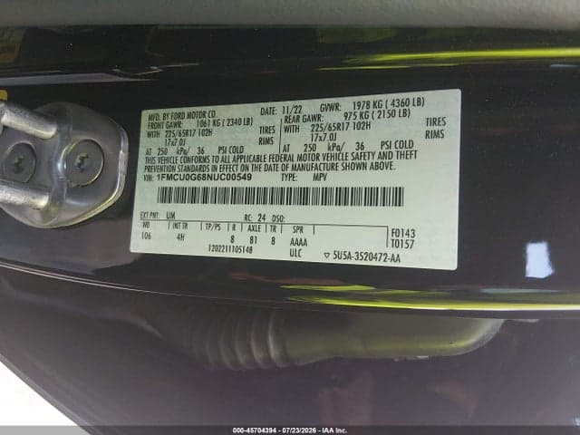 2022 FORD ESCAPE SE 9