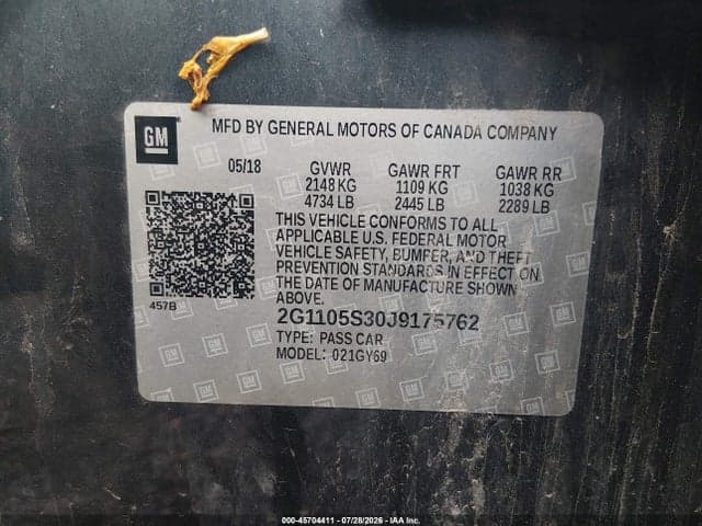 2018 CHEVROLET IMPALA 1LT 9