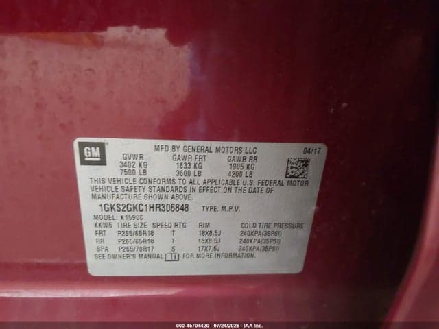 2017 GMC YUKON XL SLT 9