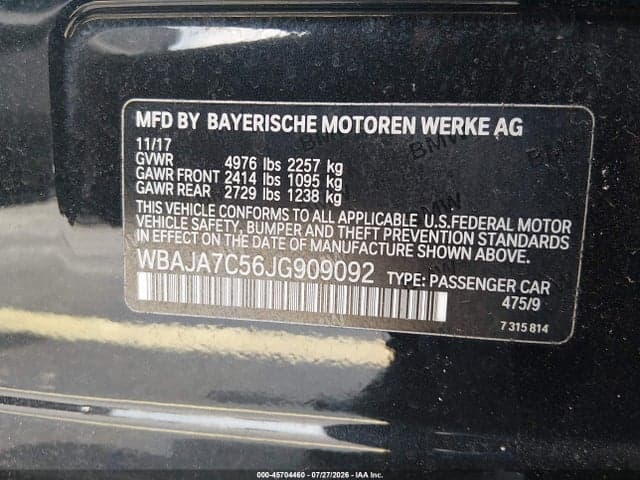 2018 BMW 530I XDRIVE 9