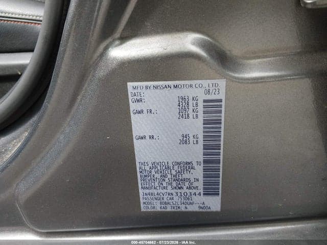 2024 NISSAN ALTIMA SR FWD 9