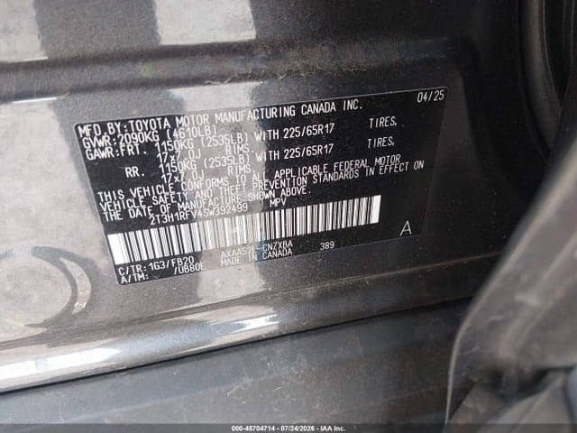 2025 TOYOTA RAV4 LE 9
