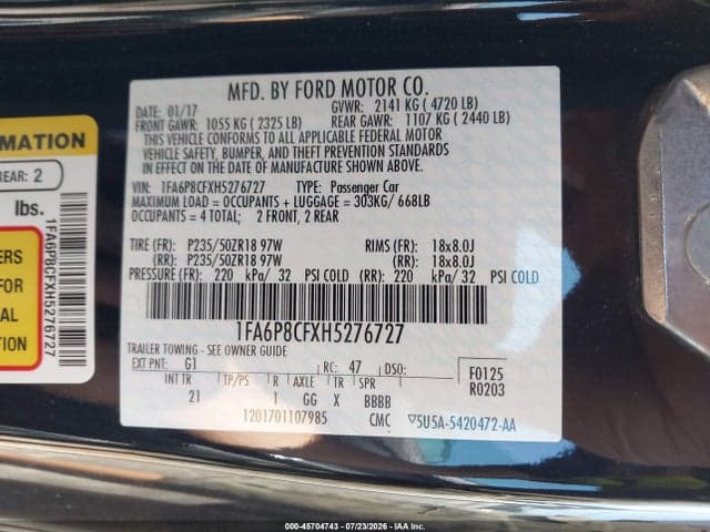 2017 FORD MUSTANG GT 9