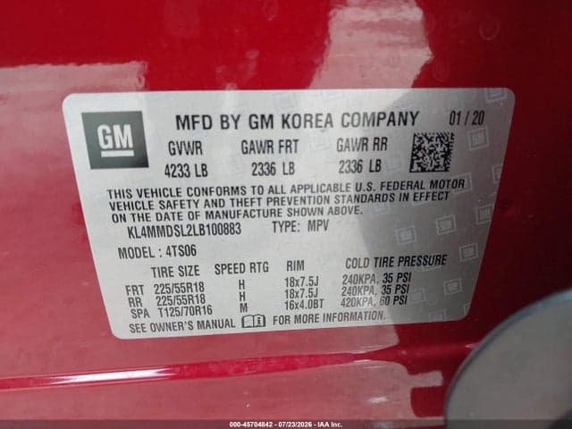 2020 BUICK ENCORE GX FWD SELECT 9