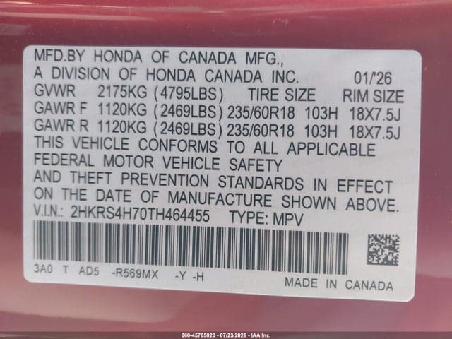 2026 HONDA CR-V EX-L AWD 9